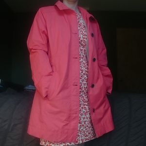 Eddie Bauer Coral Classic Trench Coat Sz L